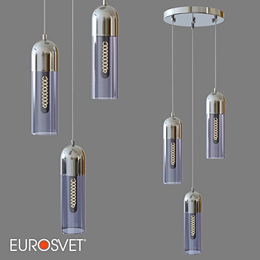 Smoky Airon Pendant Eurosvet 3D model image 1 