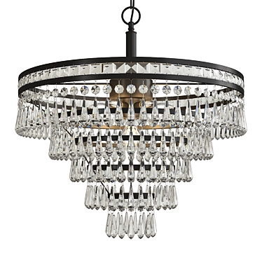 Elegant Mercer Round Chandelier 3D model image 1 