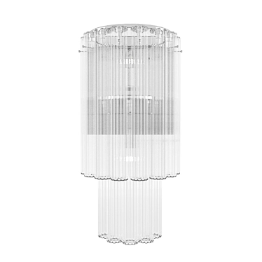 Modern Nickel Crystal Wall Sconce 3D model image 1 