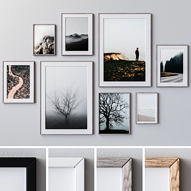 Versatile Set of 1256 Photo Frames 3D model image 1 