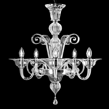 Luxury Murano Glass Chandelier - Primiero Pastoral 3D model image 1 