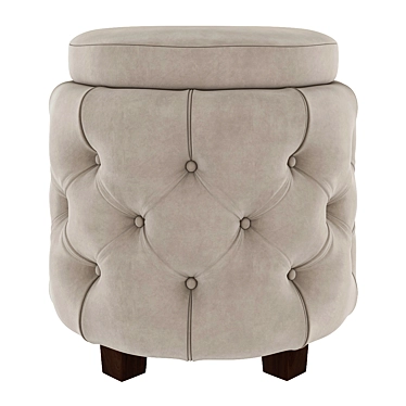 Title: Versatile Ottoman Storage Stool 3D model image 1 