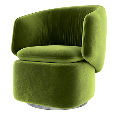 Swivel Crescent Chair: Sleek and Stylish 3D model image 1 