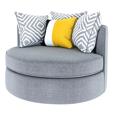 Gray swivel accent chair 373 C