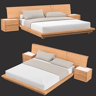 Sleek and Stylish RoveConcepts Hunter Bed 3D model image 1 