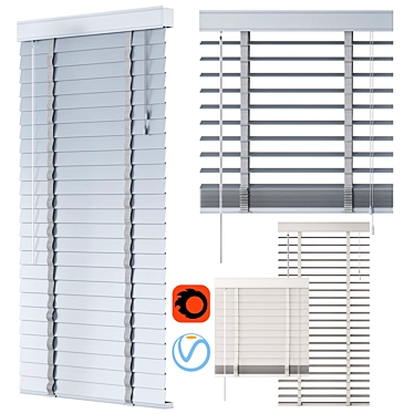 Elegant Venetian Blind | 50mm Slat 3D model image 1 