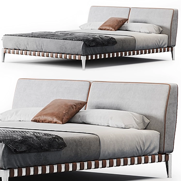 Elegant Flexform Gregory Bed 3D model image 1 