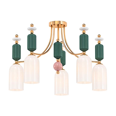 Illuminating Elegance: Iris Chandelier 3D model image 1 