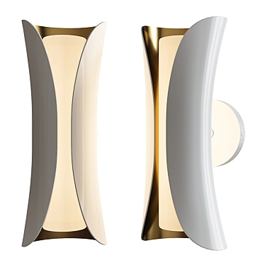 Elegant Josie 2-Light Wall Sconce 3D model image 1 