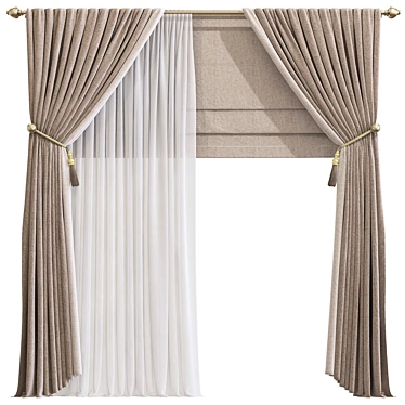 Revamped Curtains 3D model image 1 