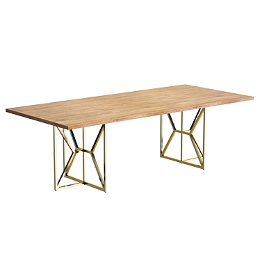 Modern Hayes Rectangular Dining Table 3D model image 1 