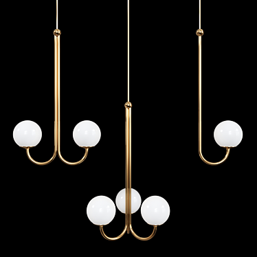 Contemporary Pendant Light: Doret 54 3D model image 1 