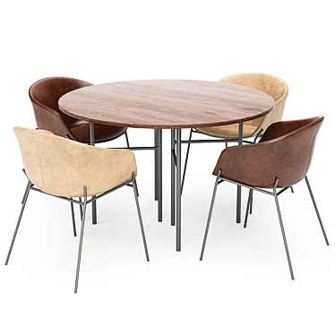 Round Mingle Dining Table 3D model image 1 