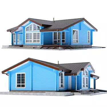 Nordic Dream: Scandinavian House 3D model image 1 