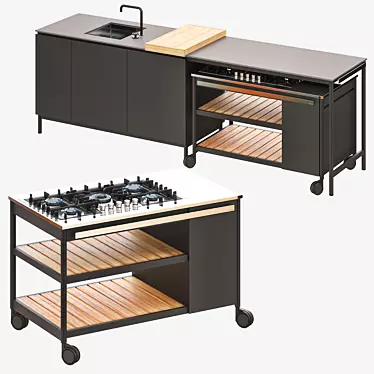 NORMA Outdoor Kitchen: Stylish, Versatile, and Functional 3D model image 1 