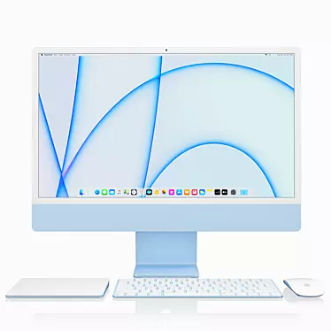 Sleek Apple iMac 2021: Supreme Performance 3D model image 1 