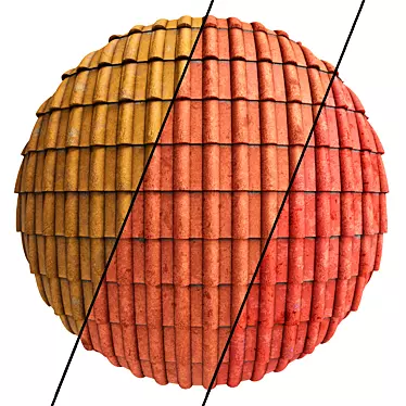 Versatile Roof Tile Materials in 3 PBR Colors | 4k Res. 3D model image 1 
