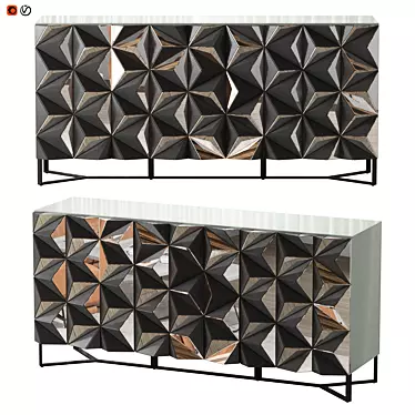 Art Deco Mirror Sideboard: Thaya 3D model image 1 