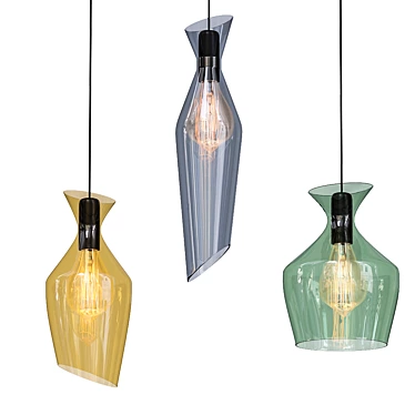 Elegant LED Glass Pendant: Malvasia 3D model image 1 