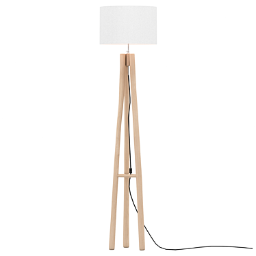 Rustic Charm: Lucelia Floor Lamp 3D model image 1 