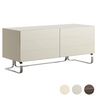 Luxurious Fendi Infinity Chest of Drawers 3D model image 1 