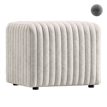 Elegant Rosetta Ottoman by Coco Republic 3D model image 1 