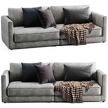 Elegant Blanche Katarina Sofa 3D model image 1 