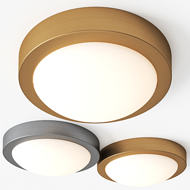 Sleek Flush Mount Ceiling Light 3D model image 1 