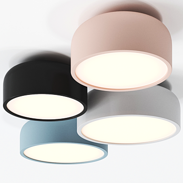 Pastel Round Ceiling Light: Elegant Illumination for Any Room 3D model image 1 