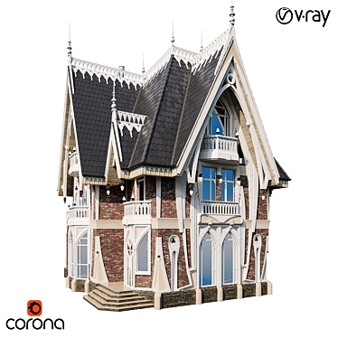 Gothic Manor: Elegant and Haunting 3D model image 1 