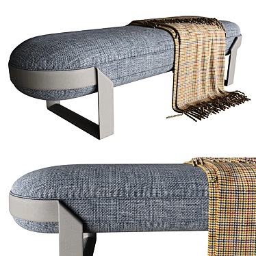 Elegant Ribbon-Inspired Giorgetti Bench 3D model image 1 