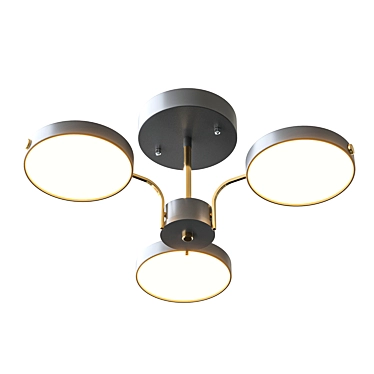 Tavis C: Modern Metal and Acrylic Ceiling Light 3D model image 1 