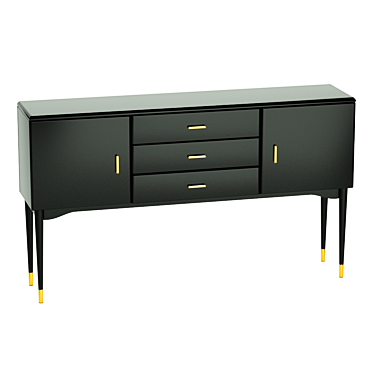 Elegant 2-Door 3-Drawer Sideboard 3D model image 1 