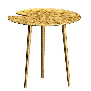 Glamorous Gold Leaf Side Table 3D model image 1 