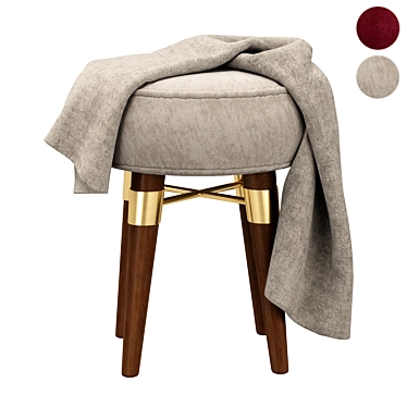 Elegant Louis Stool by Ottiu 3D model image 1 