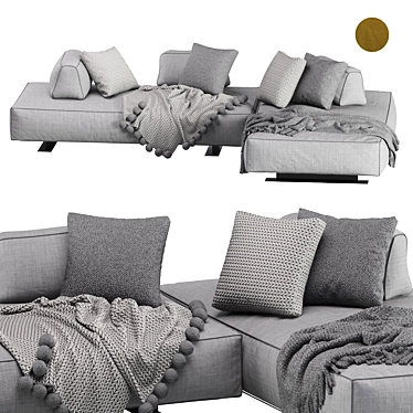 Happy Air Sofa: Comfortable and Stylish IQ Furniture 3D model image 1 