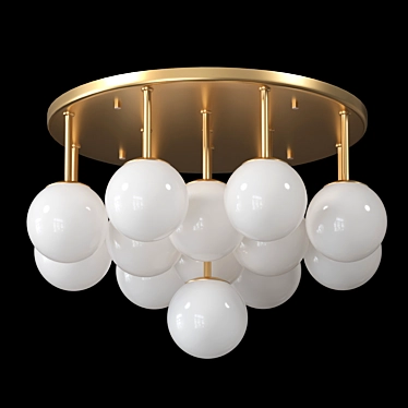 Sleek Ball Tred Ceiling Light 3D model image 1 