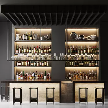 Spirited Pub: Wine Bar Counter & Restaurant 3D model image 1 