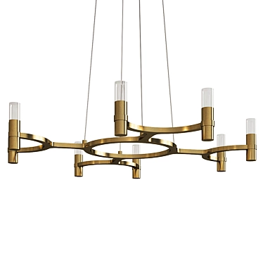 Elegant Nexus LED Chandelier 3D model image 1 