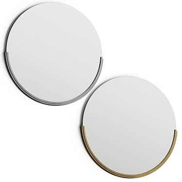 Title: Coralie Round Mirror: Elegant Design, Classic Charm 3D model image 1 