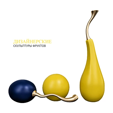 ImperiumLoft Designer Fruit Sculptures 3D model image 1 