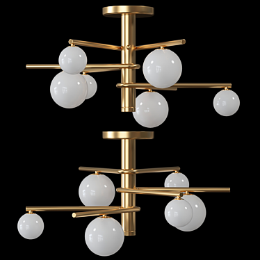 Sleek Modern Luisa Ceiling Light 3D model image 1 