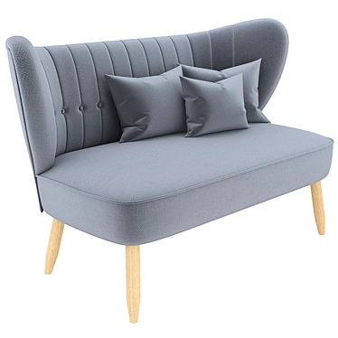 Modern Fit Two-Seater Sofa 3D model image 1 