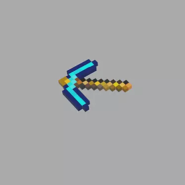 Minecraft Pickaxe Blender 3D model image 1 