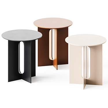 Stylish Androgyne Side Table 3D model image 1 