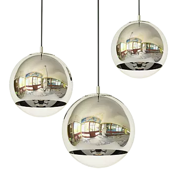 Glamorous Mirror Ball Pendant 3D model image 1 