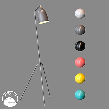 Sleek T6112a Floor Lamp 3D model image 1 