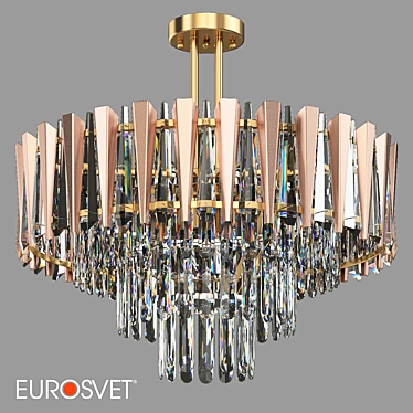 Luxury Crystal Ceiling Chandelier by Bogate's 3D model image 1 