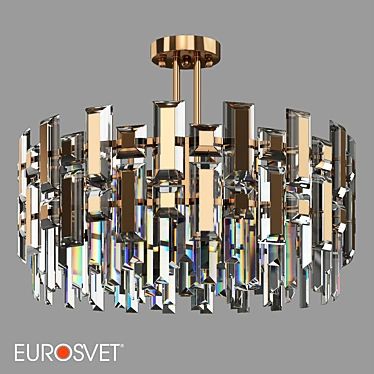 Elegant Crystal Ceiling Chandelier 3D model image 1 