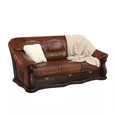 Luxury Brown PBR Sofa Lord 3D model image 1 